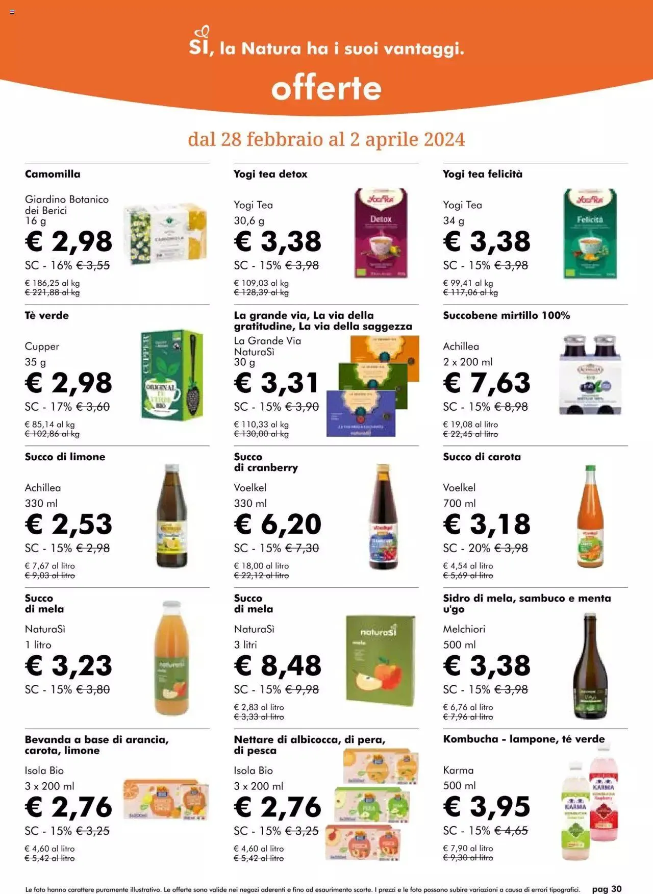 Volantino Natura Sì da 28 febbraio a 2 aprile di 2024 - Pagina del volantino 30