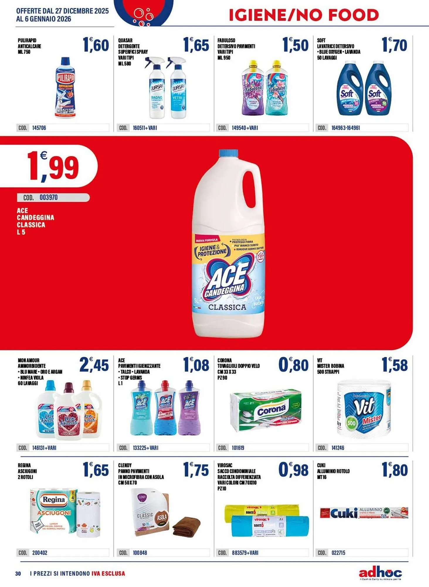 Volantino Adhoc da 29 dicembre a 6 gennaio di 2026 - Pagina del volantino 30