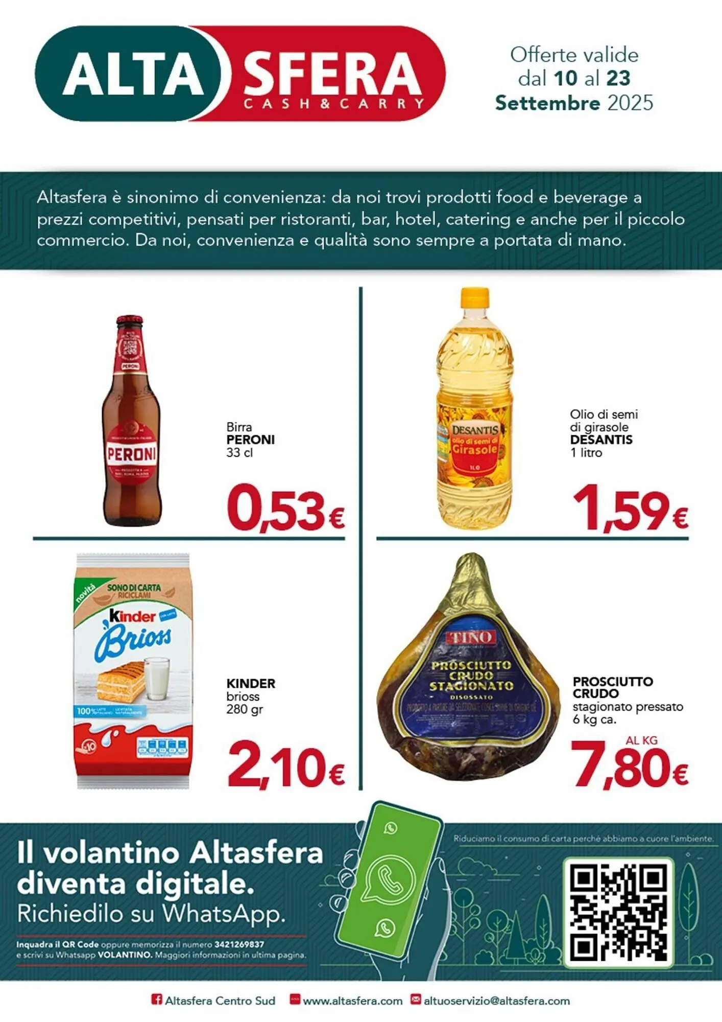 Volantino Altasfera da 10 settembre a 23 settembre di 2025 - Pagina del volantino 1