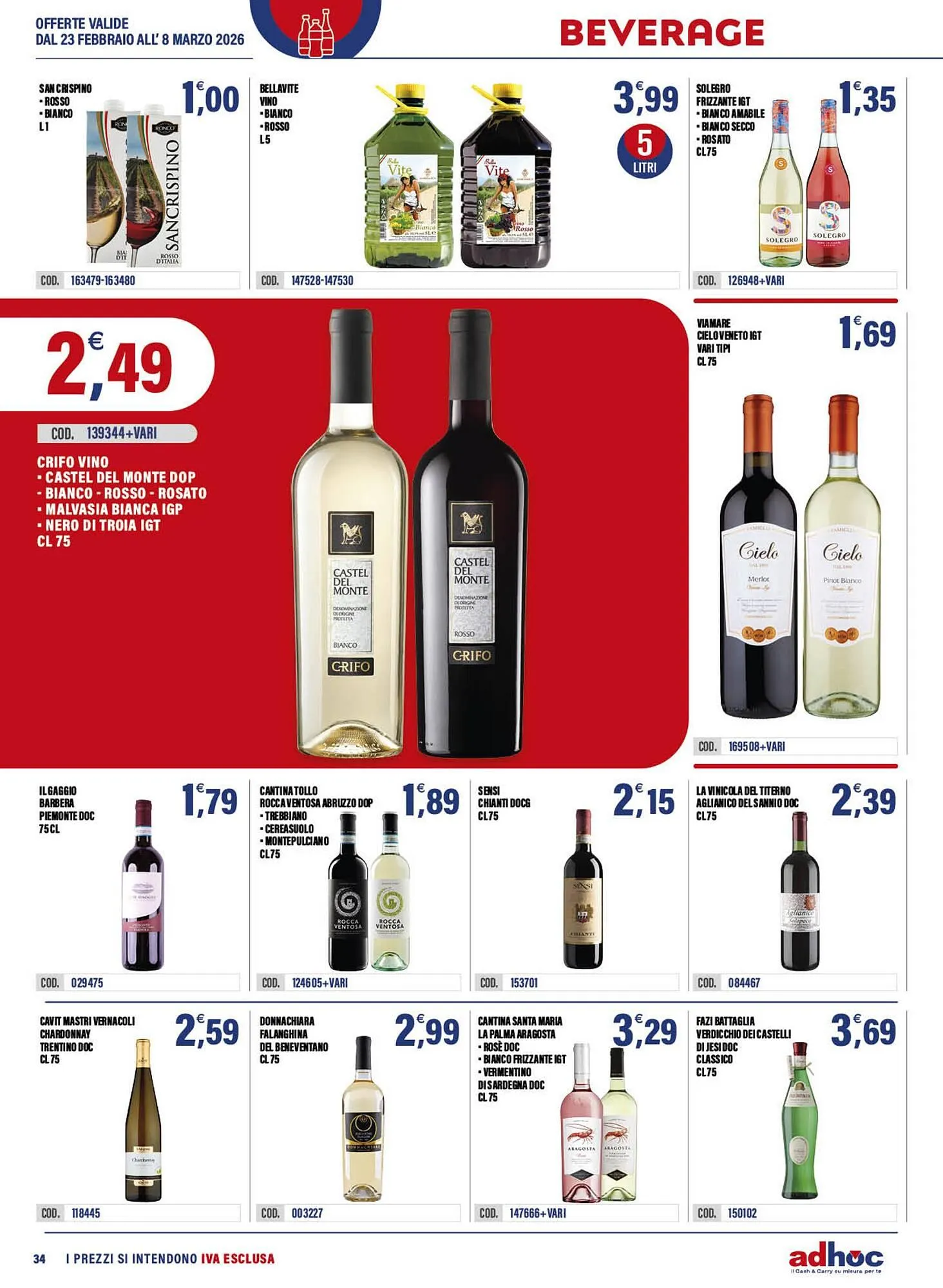 Volantino Adhoc da 23 febbraio a 8 marzo di 2026 - Pagina del volantino 34