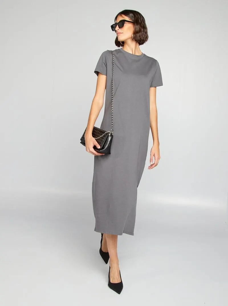 Vestito t-shirt lungo - GRIGIO
