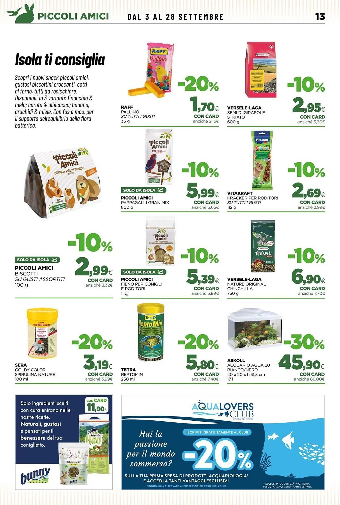 volantino L´Isola dei Tesori da 3 settembre a 28 settembre di 2025 - Pagina del volantino 13