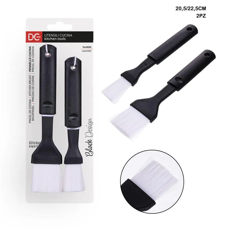 Dc Food Brush 2Pcs 20.5/22.5Cm Black
