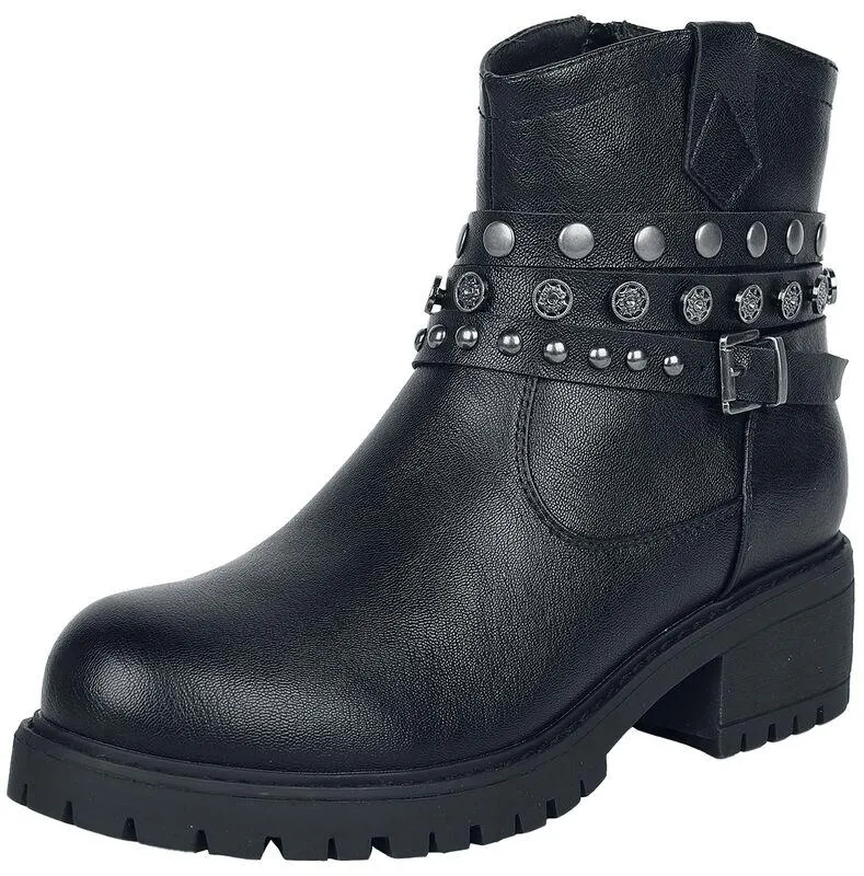 Botas Moteras Negro de Black Premium by EMP