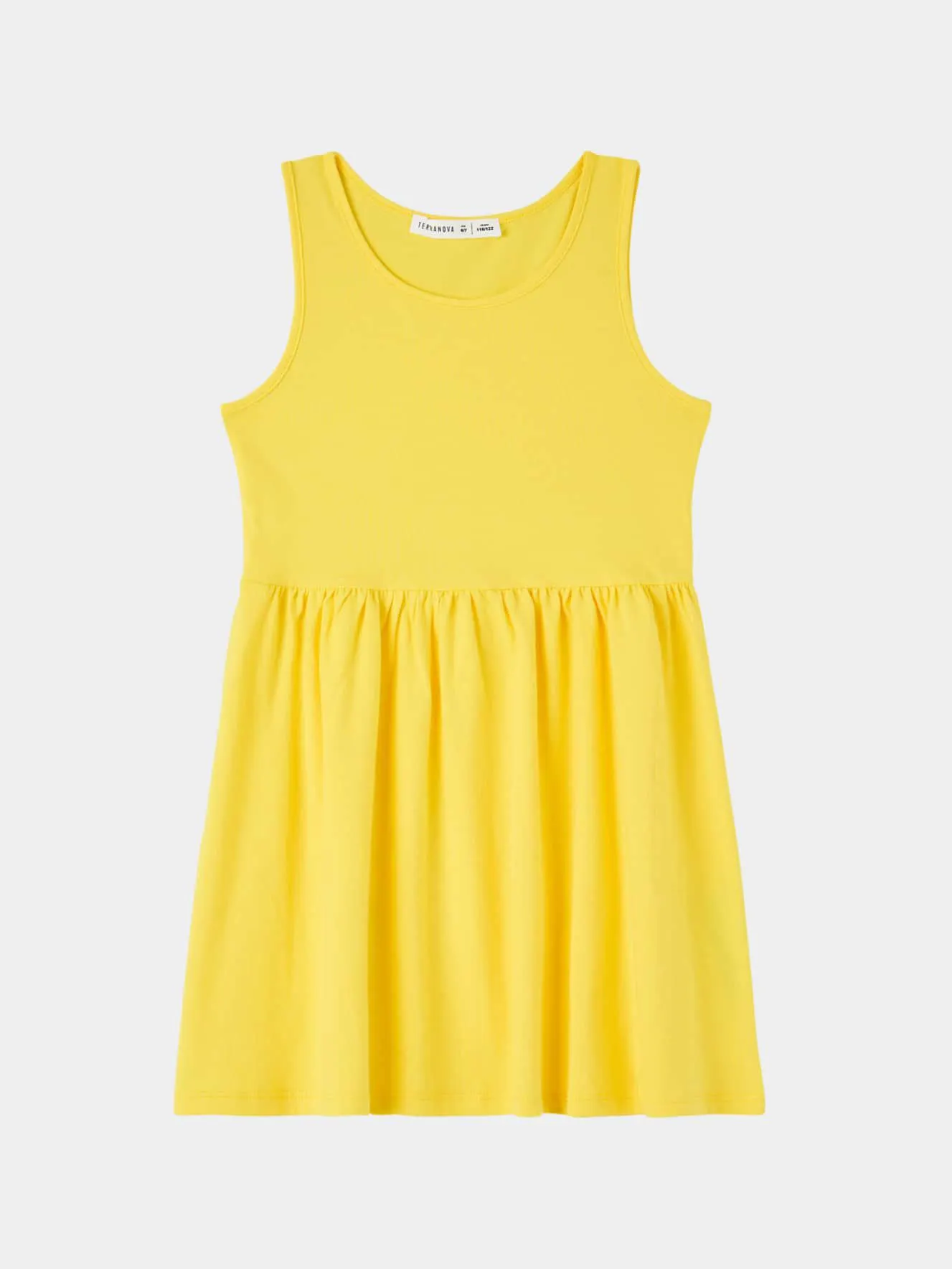 Vestito skater tinta unita Giallo