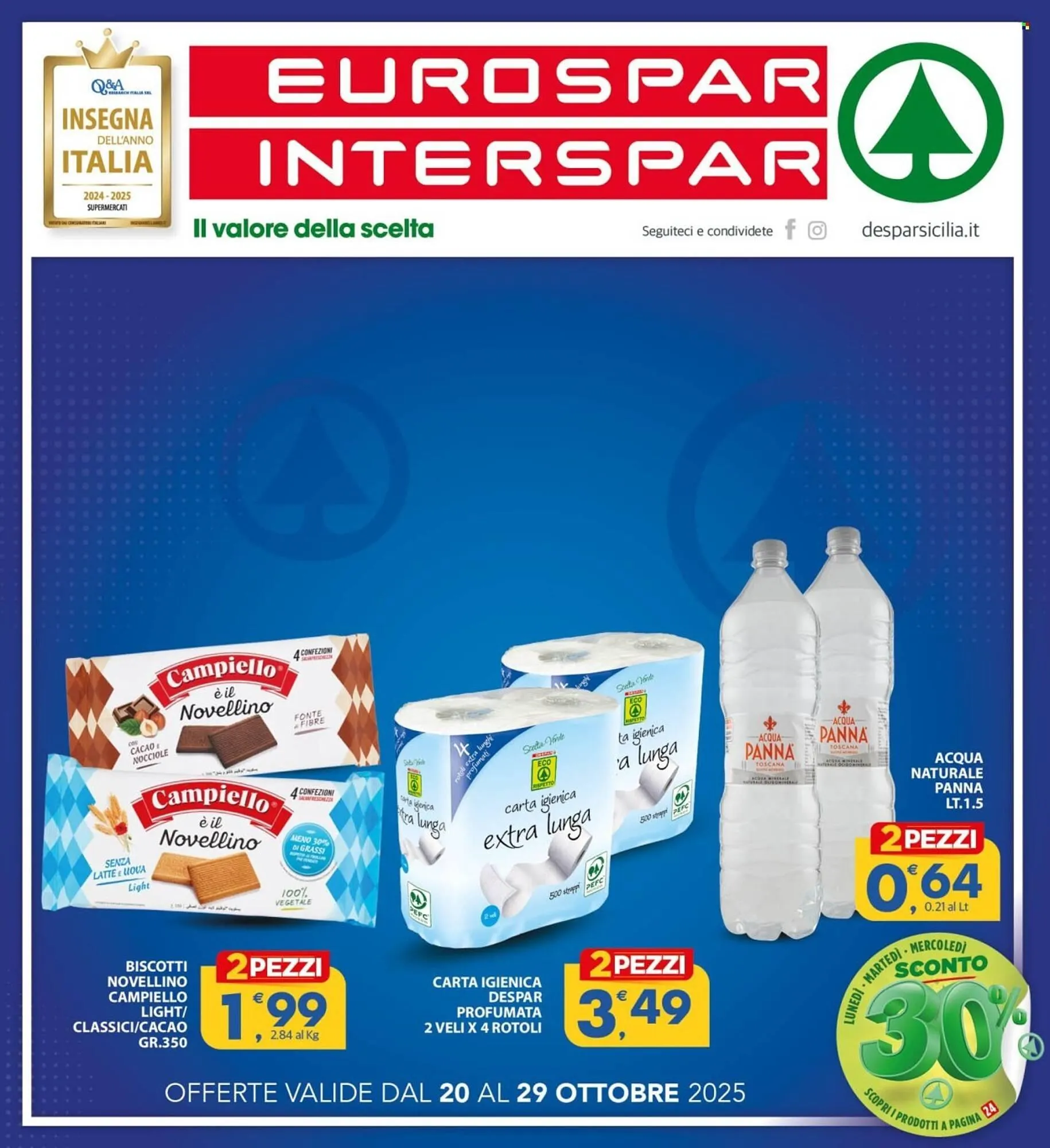 Volantino Eurospar da 20 ottobre a 29 ottobre di 2025 - Pagina del volantino 1
