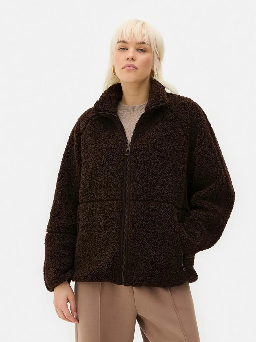 Giacca in sherpa oversize