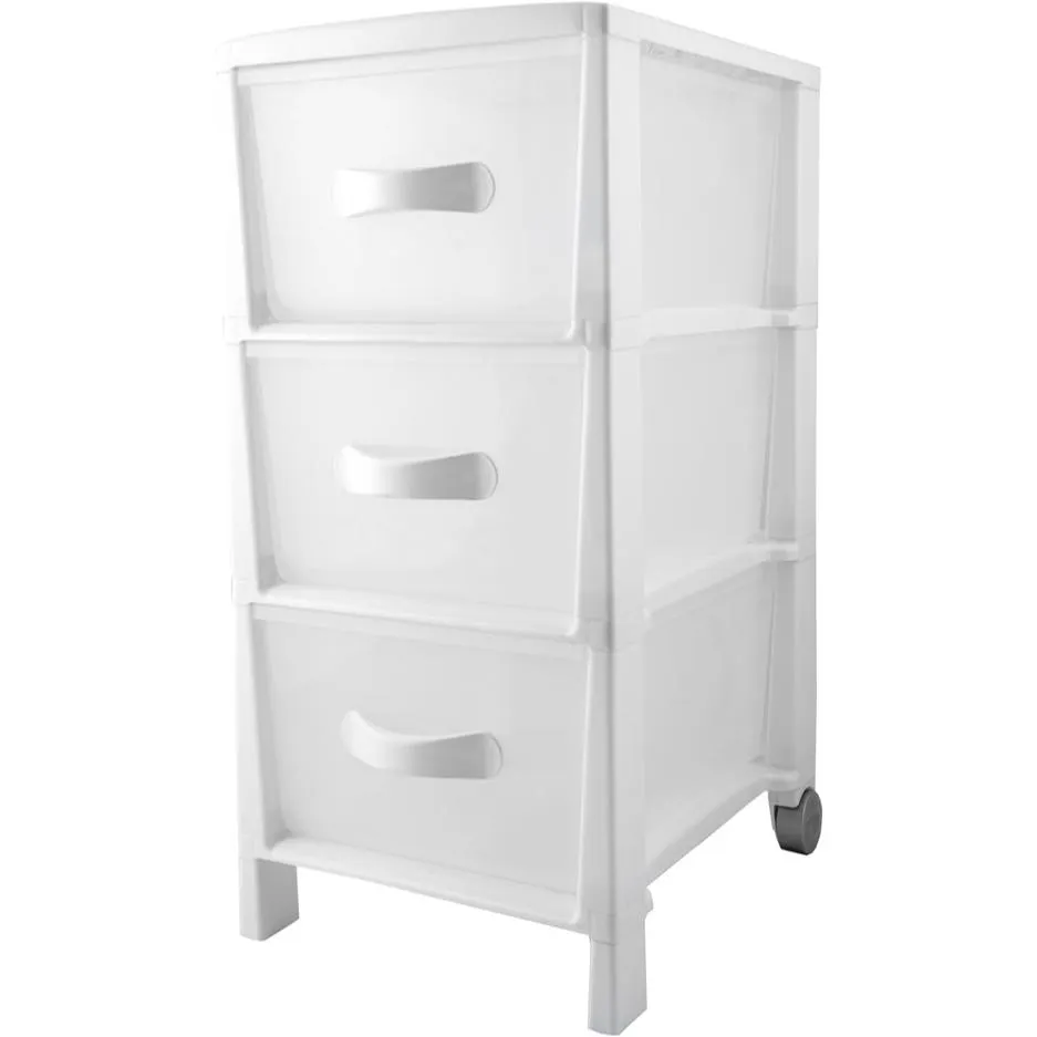 Cassettiera Futura Slim 3 cassetti bianca