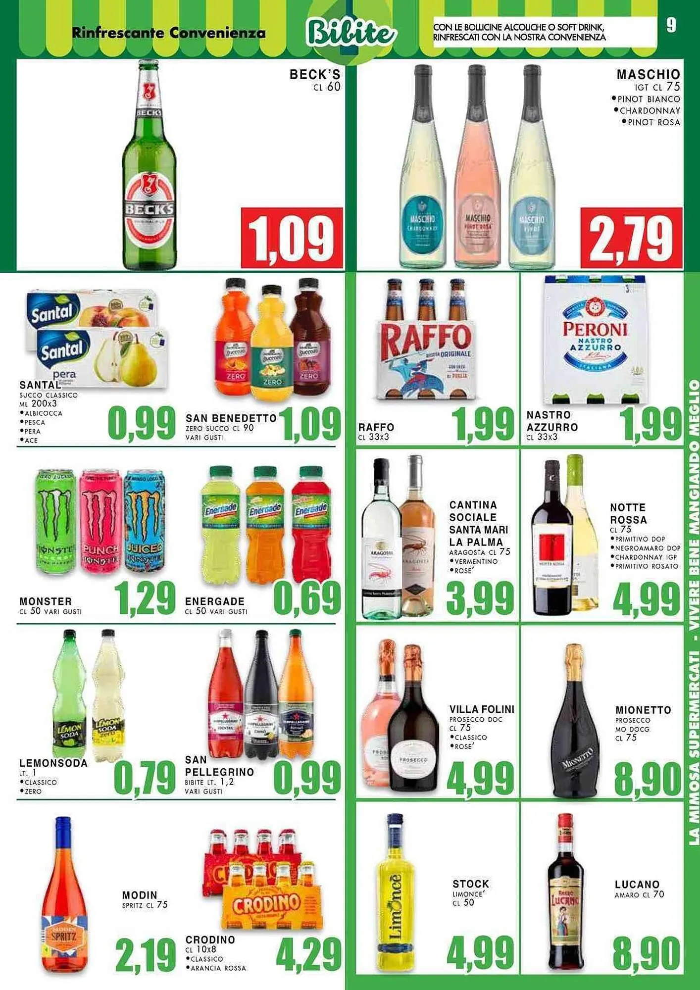 Volantino La Mimosa Supermercati da 28 luglio a 10 agosto di 2025 - Pagina del volantino 9