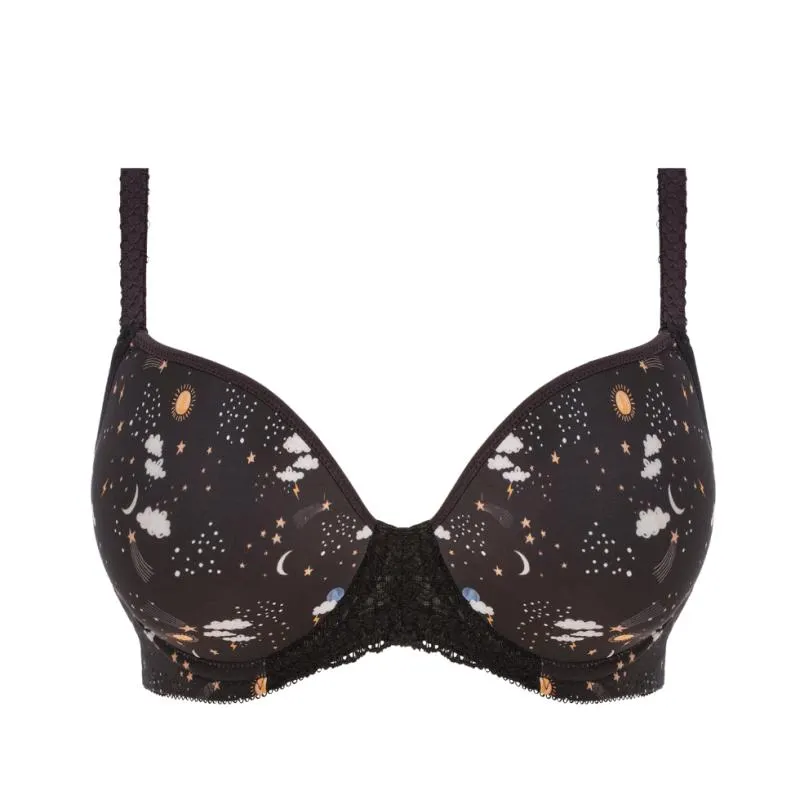 FL-AA400831CEL- Reggiseno scollato preformato liscio Day Dreaming - nero
