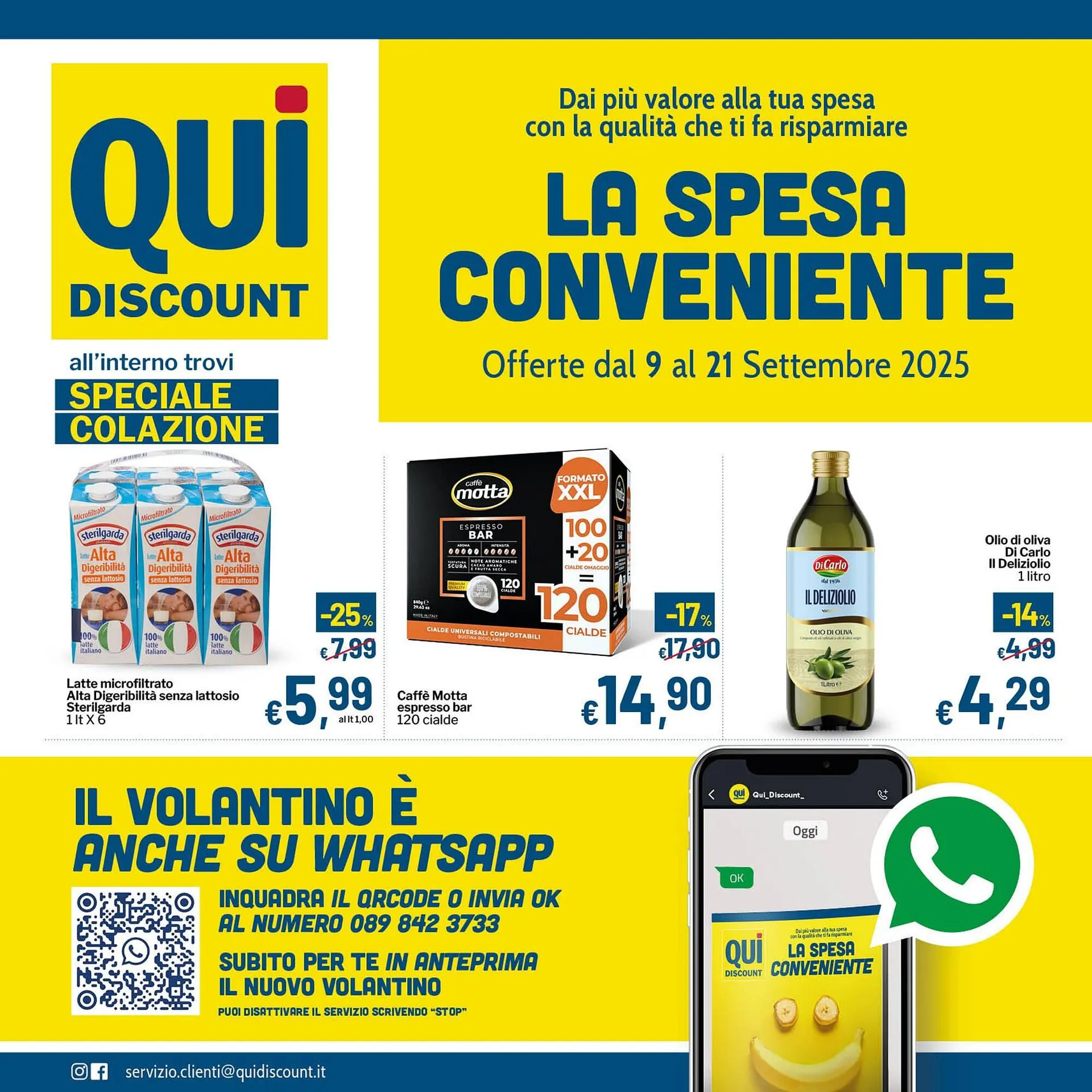 Volantino Qui Discount da 9 settembre a 21 settembre di 2025 - Pagina del volantino 1