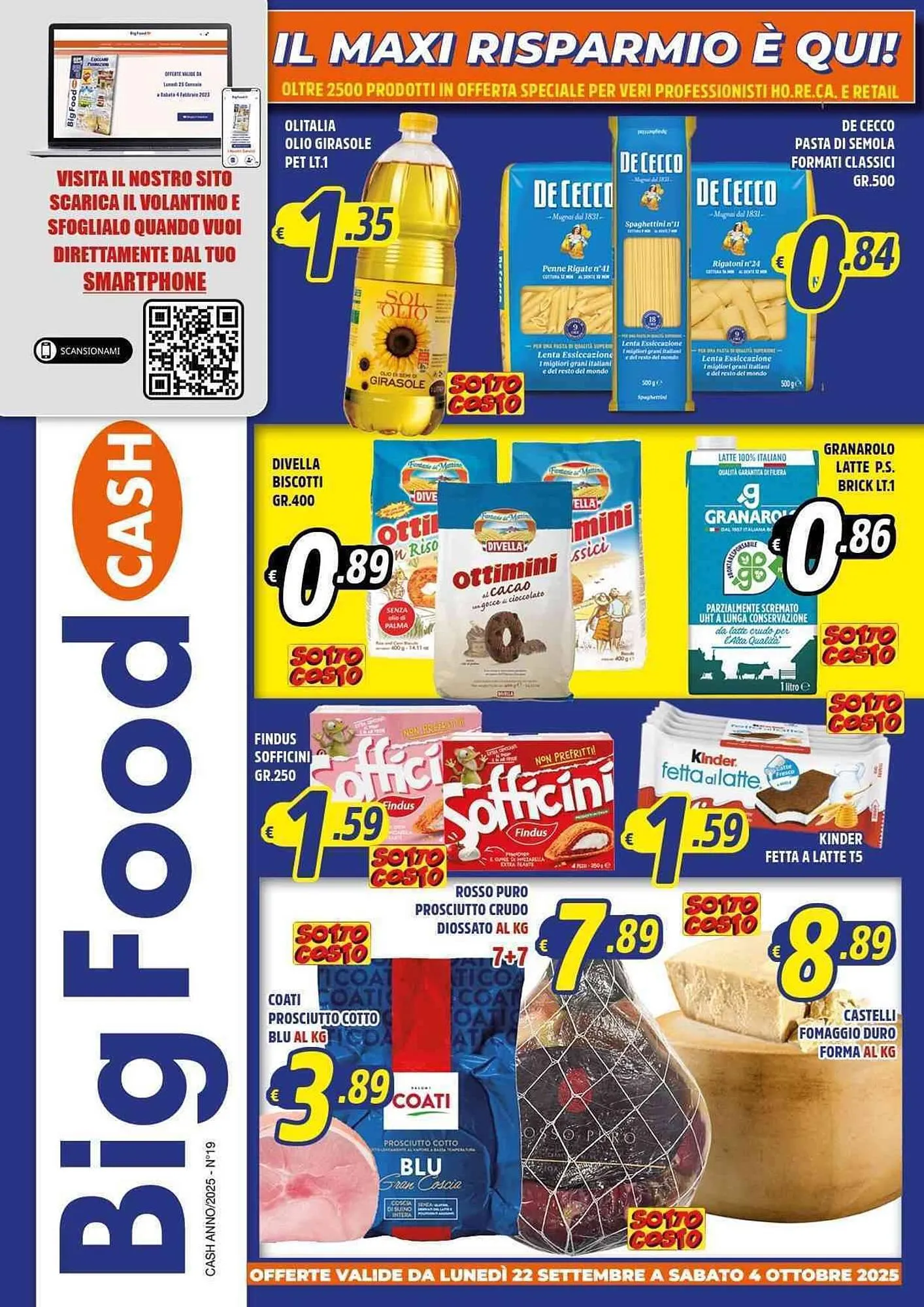 Volantino Big Food da 22 settembre a 4 ottobre di 2025 - Pagina del volantino 1