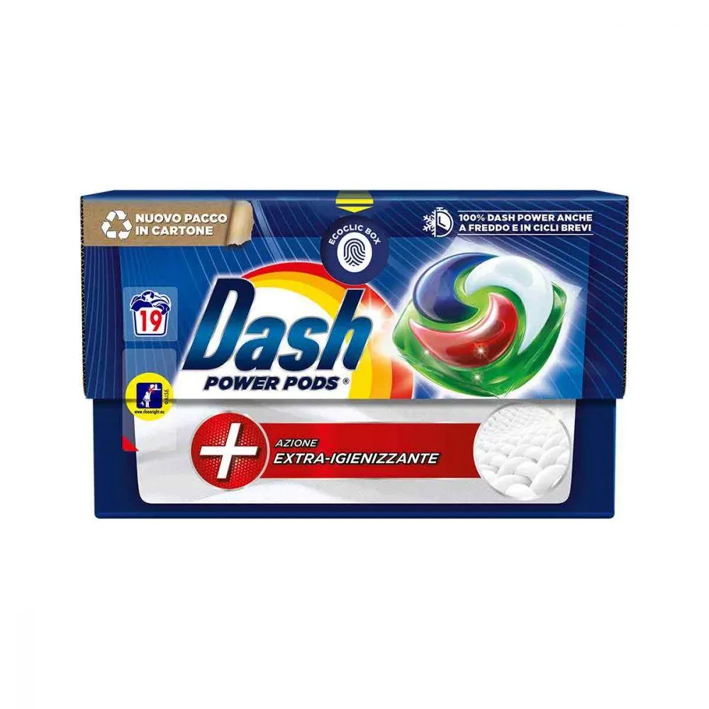 Dash Power Pods Ecodosi Lavatrice Extra Igienizzante 19 lavaggi