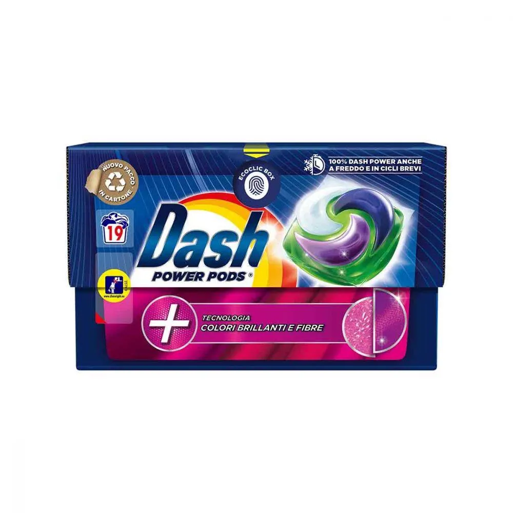 Dash Power Pods Ecodosi Lavatrice Colori Brillanti 19 lavaggi
