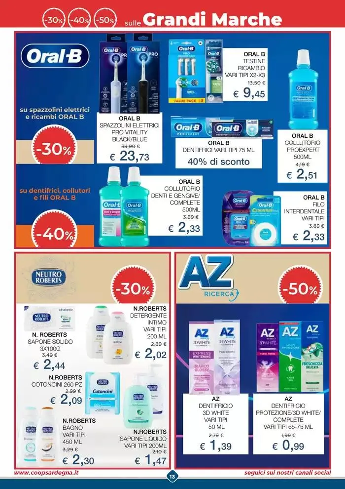 -30% 40% 50% sulle grandi marche da 7 maggio a 17 maggio di 2025 - Pagina del volantino 13