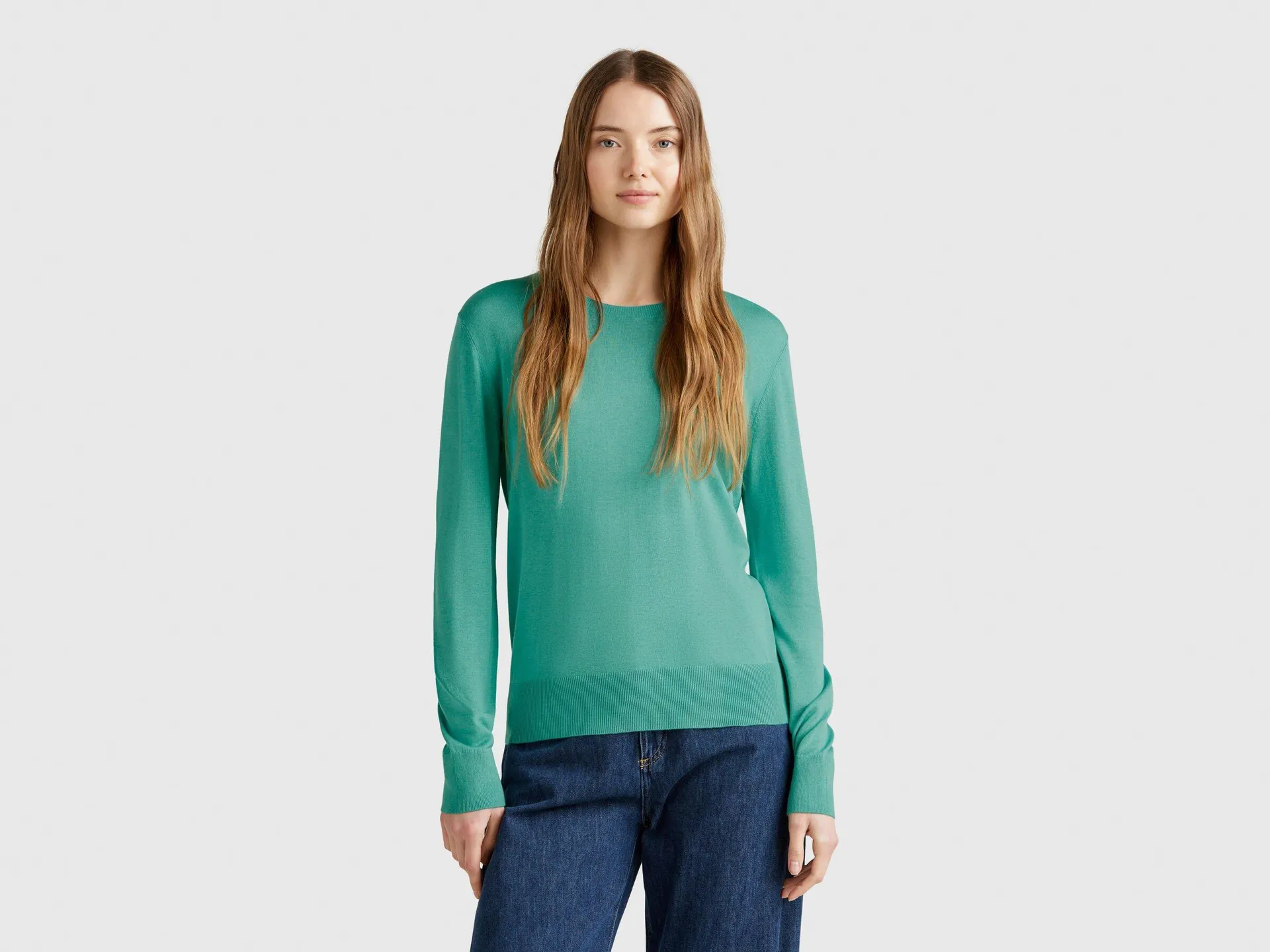 Maglia manica lunga in misto seta