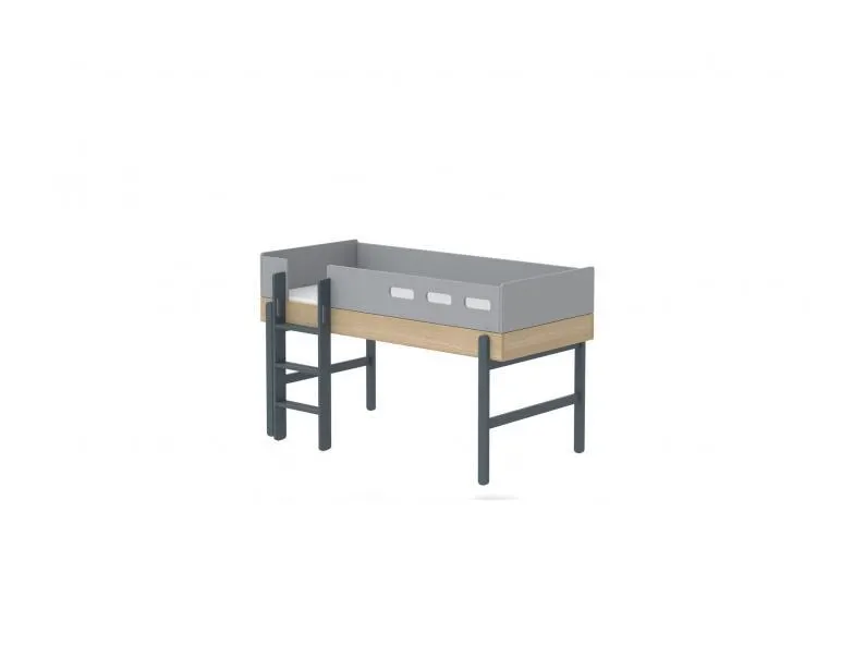 Letto semi elevato scala dritta