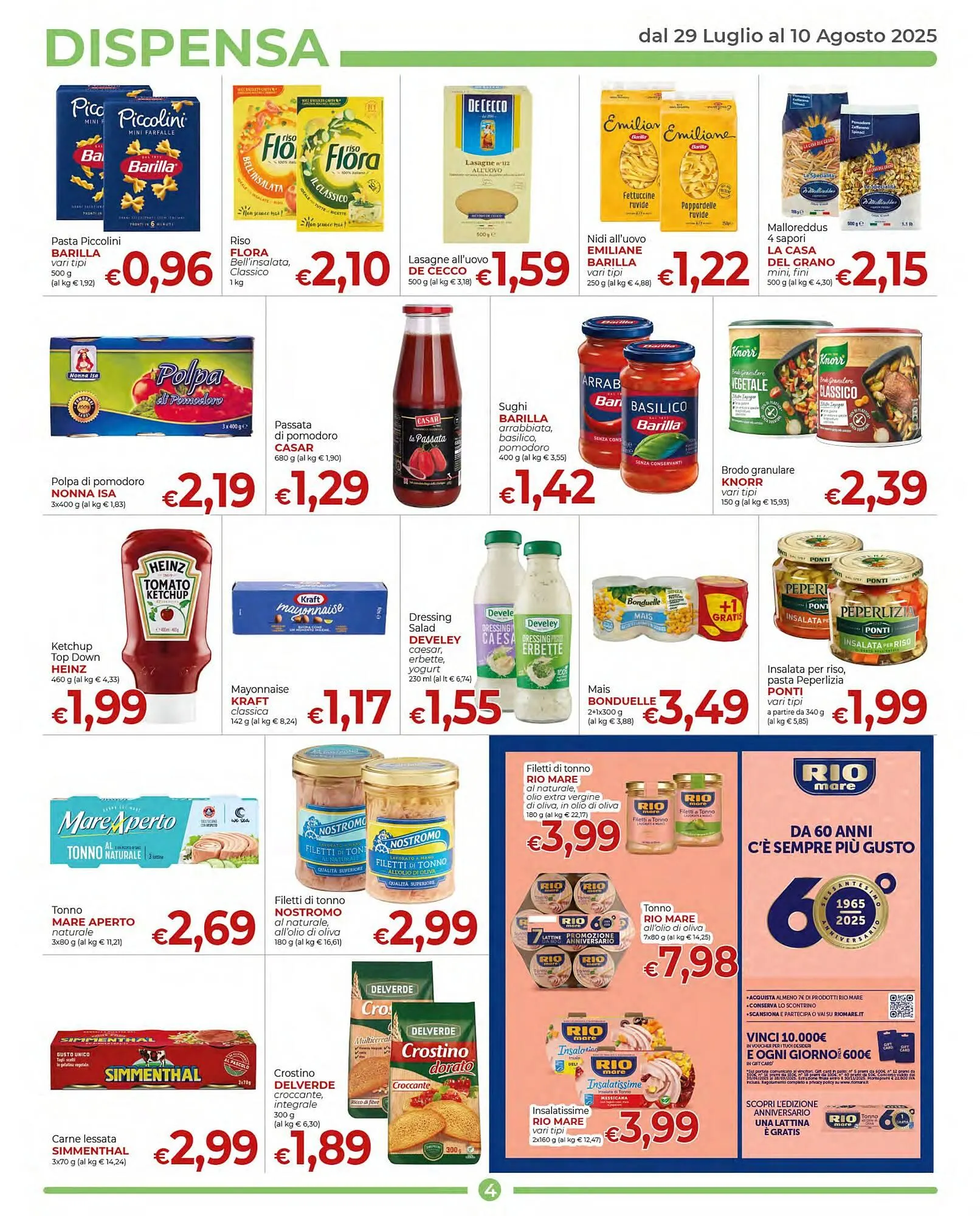Volantino Supermercati Nonna Isa da 29 luglio a 10 agosto di 2025 - Pagina del volantino 4