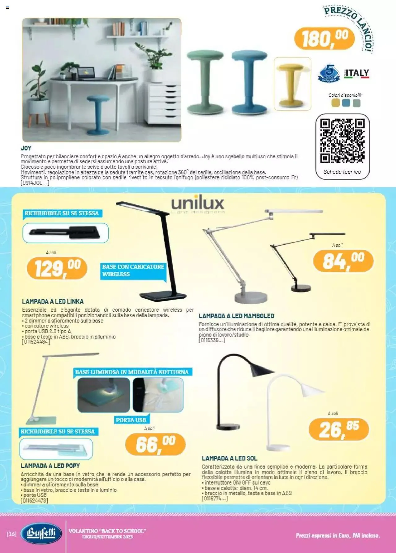 Volantino Buffetti da 1 luglio a 30 settembre di 2023 - Pagina del volantino 16