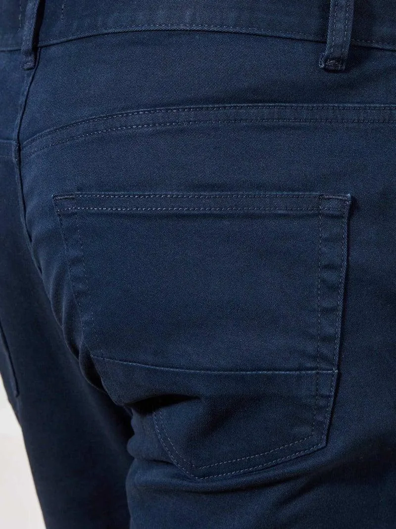 Pantaloni chino slim 5 tasche - L32 - BLU