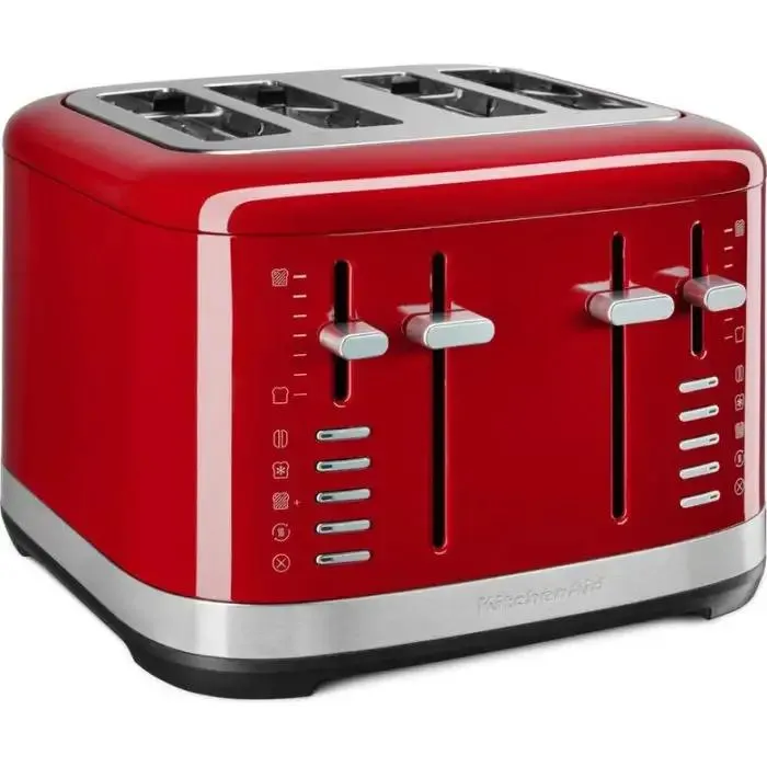 Kitchenaid 5kmt4109eer tostapane 4 fetta/e 1640 w rosso, acciaio inox