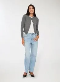 Jeans dad fit Blu denim chiaro