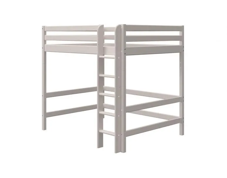 Letto sopra elevato Classic con scala dritta una piazza e mezzo