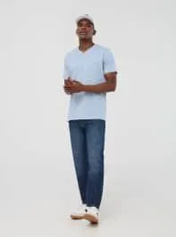 Jeans scuri relaxed cinque tasche Blu denim scuro