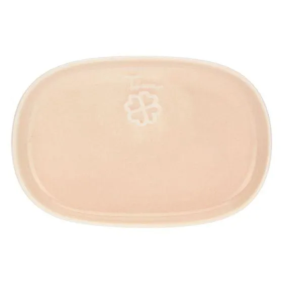 Piattino con quadrifoglio in porcellana