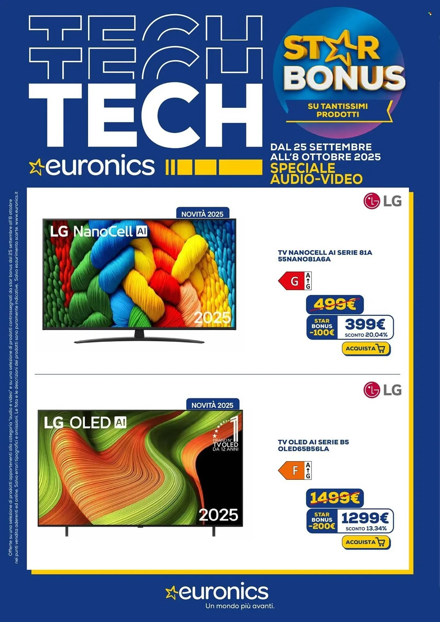 Volantino Euronics da 25 settembre a 8 ottobre di 2025 - Pagina del volantino 1