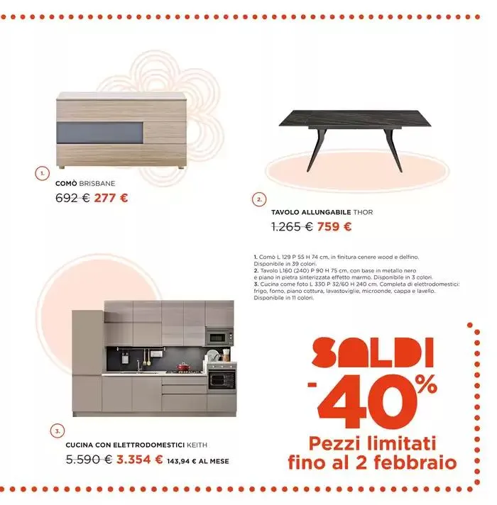 Saldi fino al -40% su tutti i mobili da 6 gennaio a 19 gennaio di 2025 - Pagina del volantino 7