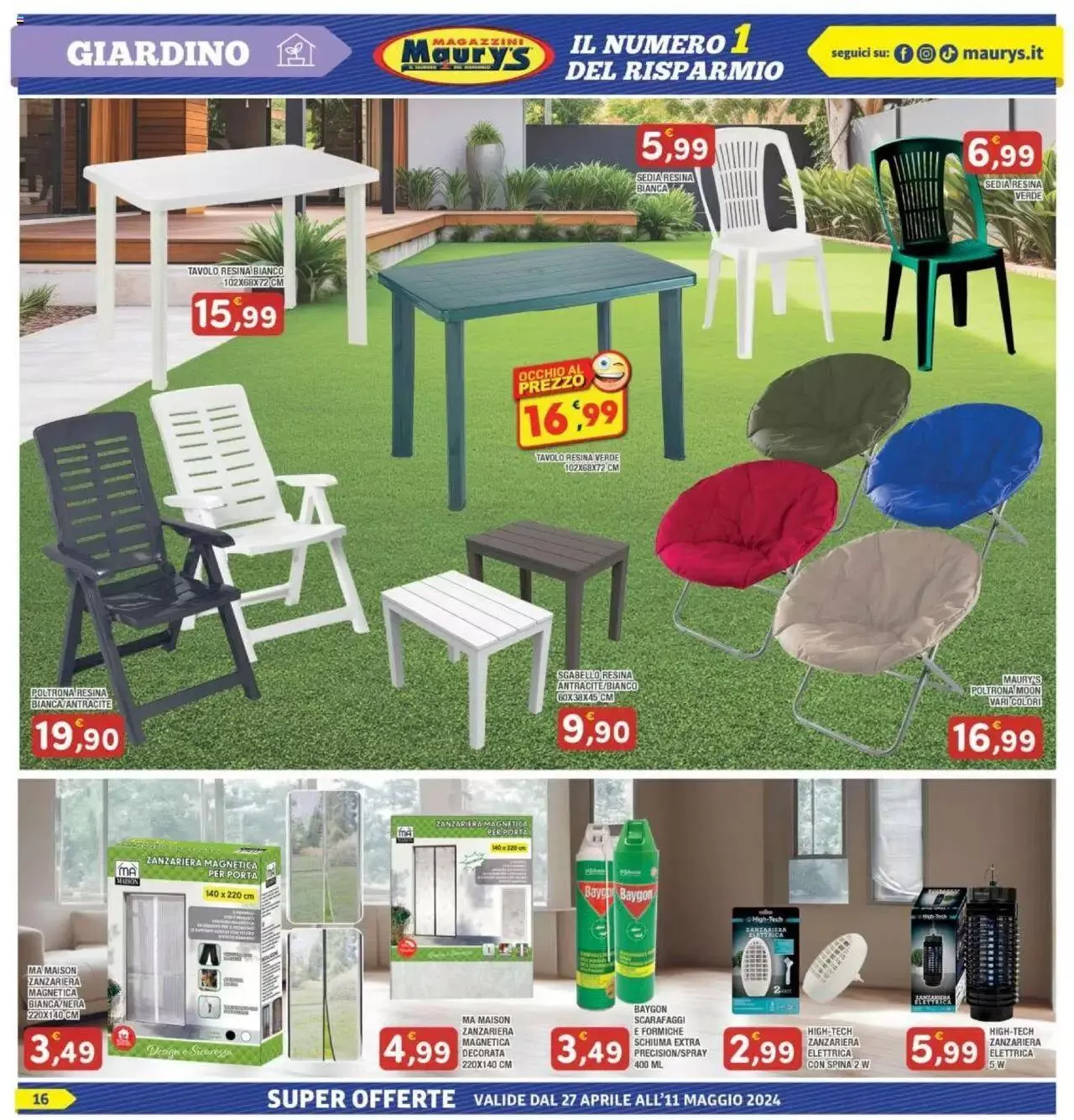 Maury's - Volantino da 27 aprile a 11 maggio di 2024 - Pagina del volantino 16