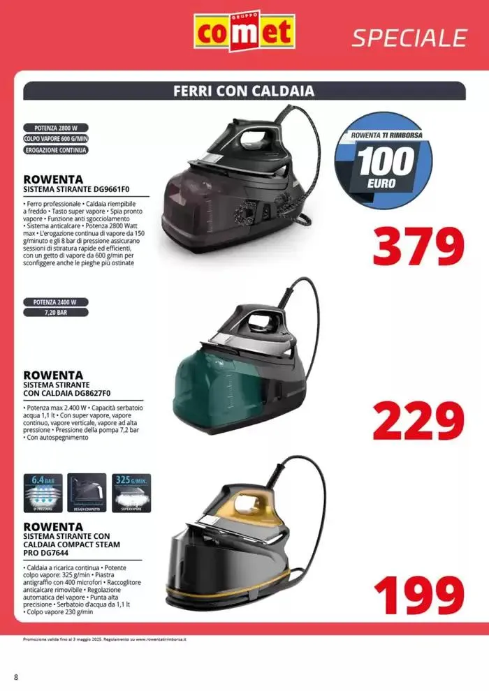 Speciale Piccoli Elettrodomestici da Comet! da 20 marzo a 2 aprile di 2025 - Pagina del volantino 8