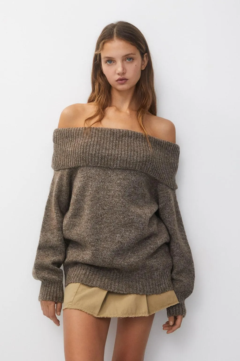 MAGLIA IN CANNETÉ CON SCOLLO BARDOT