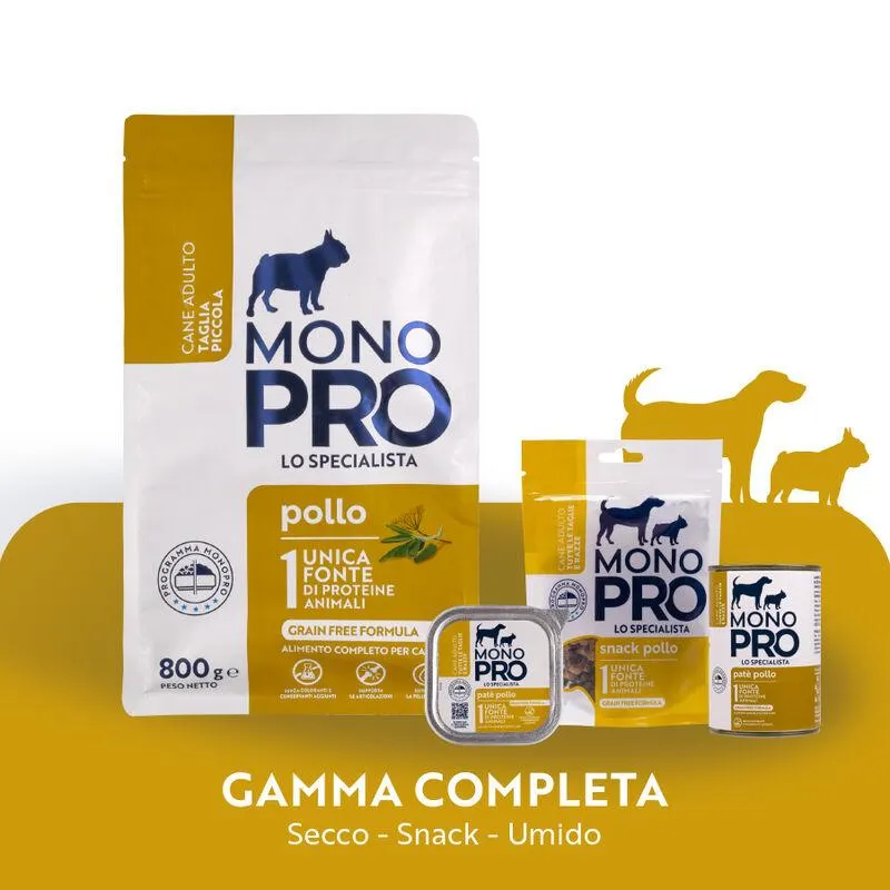 Monopro Dog Adult Mini Grain Free Pollo 800 gr