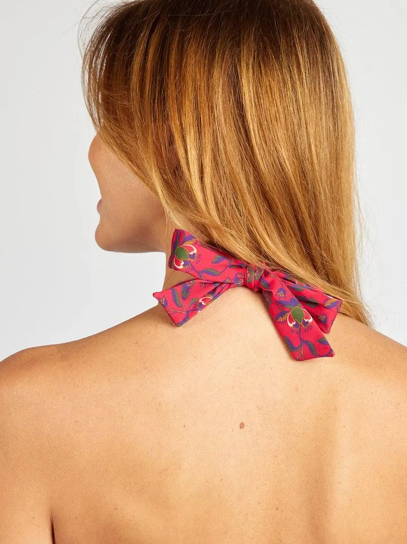 Reggiseno bikini floreale - ROSSO