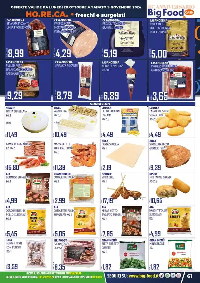 Festeggiamo il nostro 13 anniversario da 28 ottobre a 9 novembre di 2024 - Pagina del volantino 61