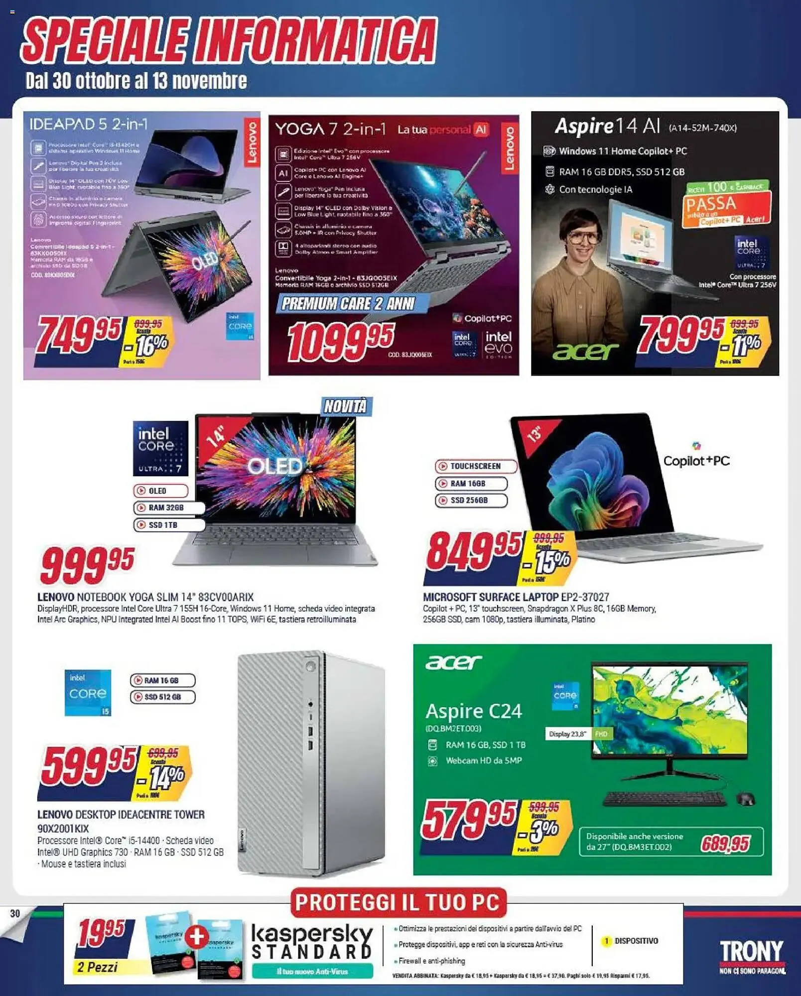 Volantino Trony da 30 ottobre a 24 novembre di 2025 - Pagina del volantino 30