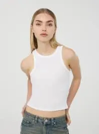 Canotta vogatore tinta unita Bianco ottico