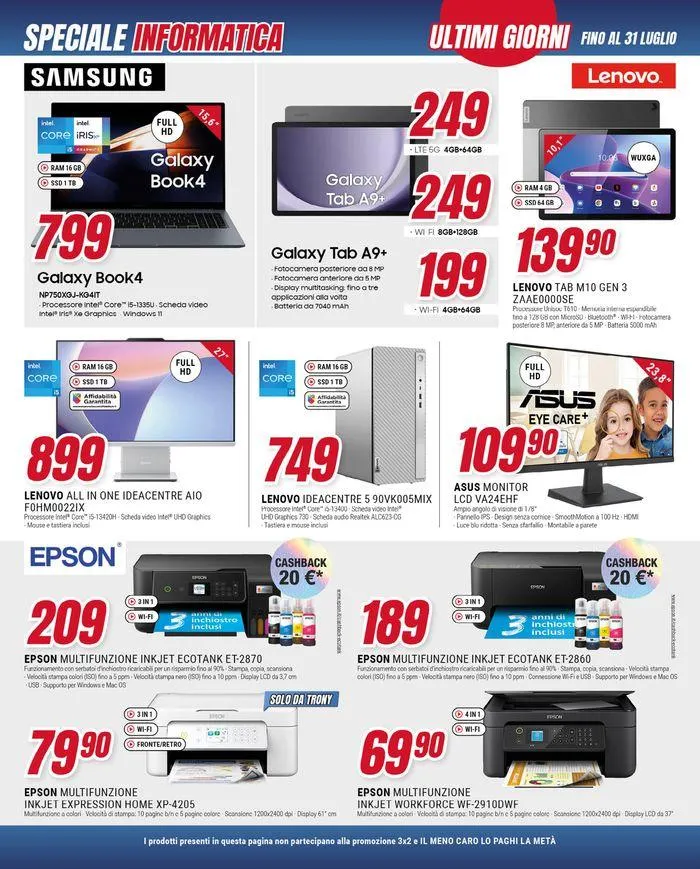 Ultimi giorni di 3x2 da Trony! da 25 luglio a 31 luglio di 2024 - Pagina del volantino 16