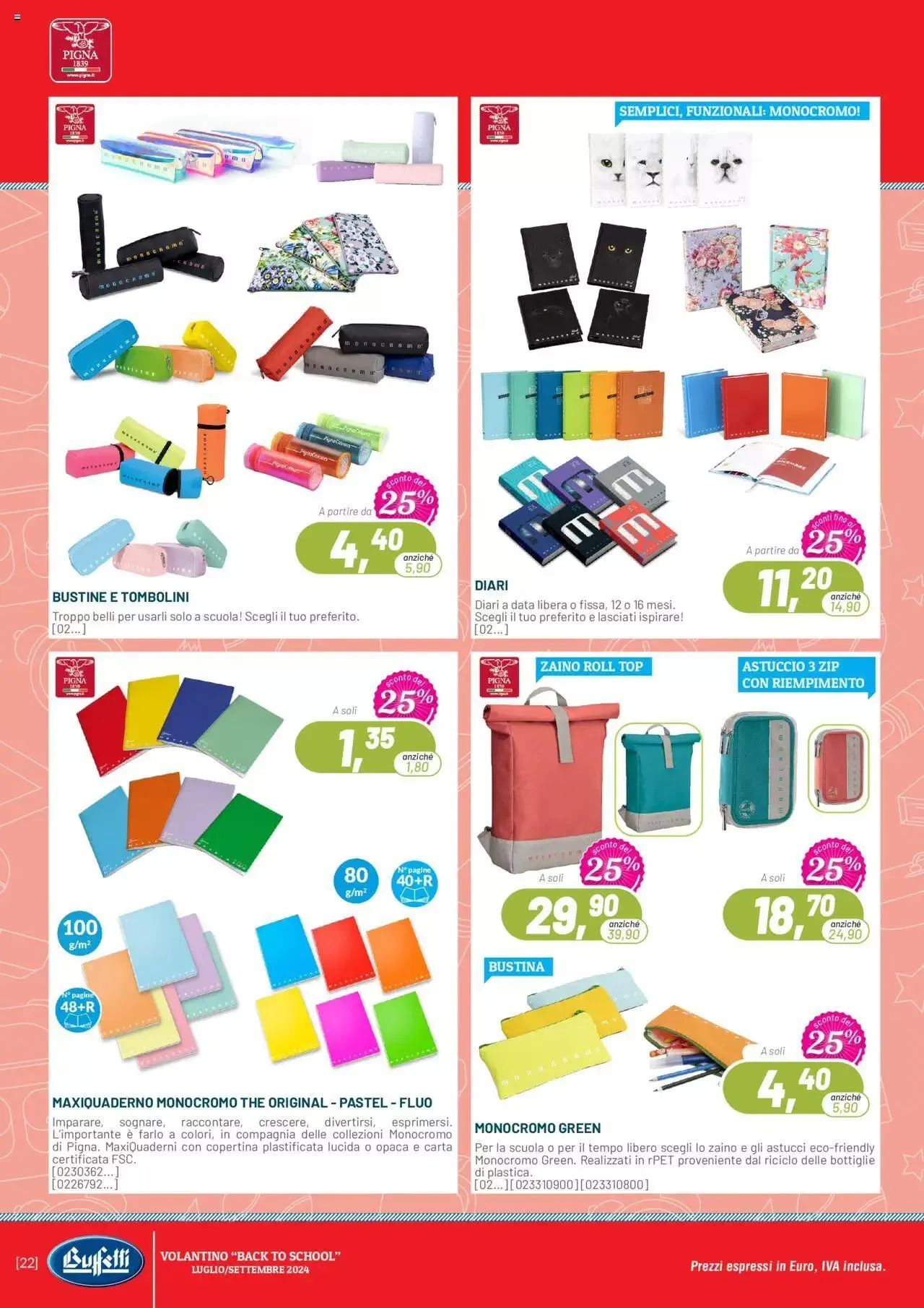 Volantino Buffetti da 1 luglio a 30 settembre di 2024 - Pagina del volantino 22