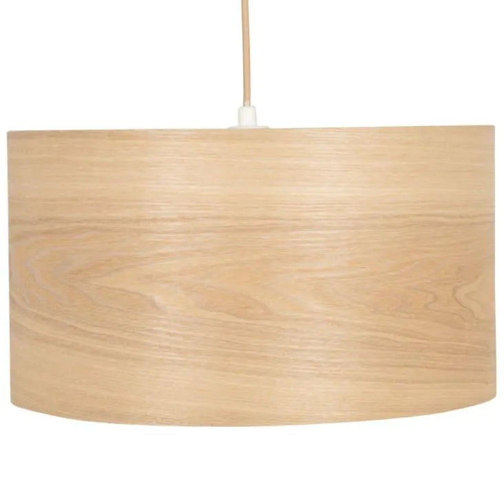 Lampada a sospensione tamburo in legno di frassino Ø 40 cm