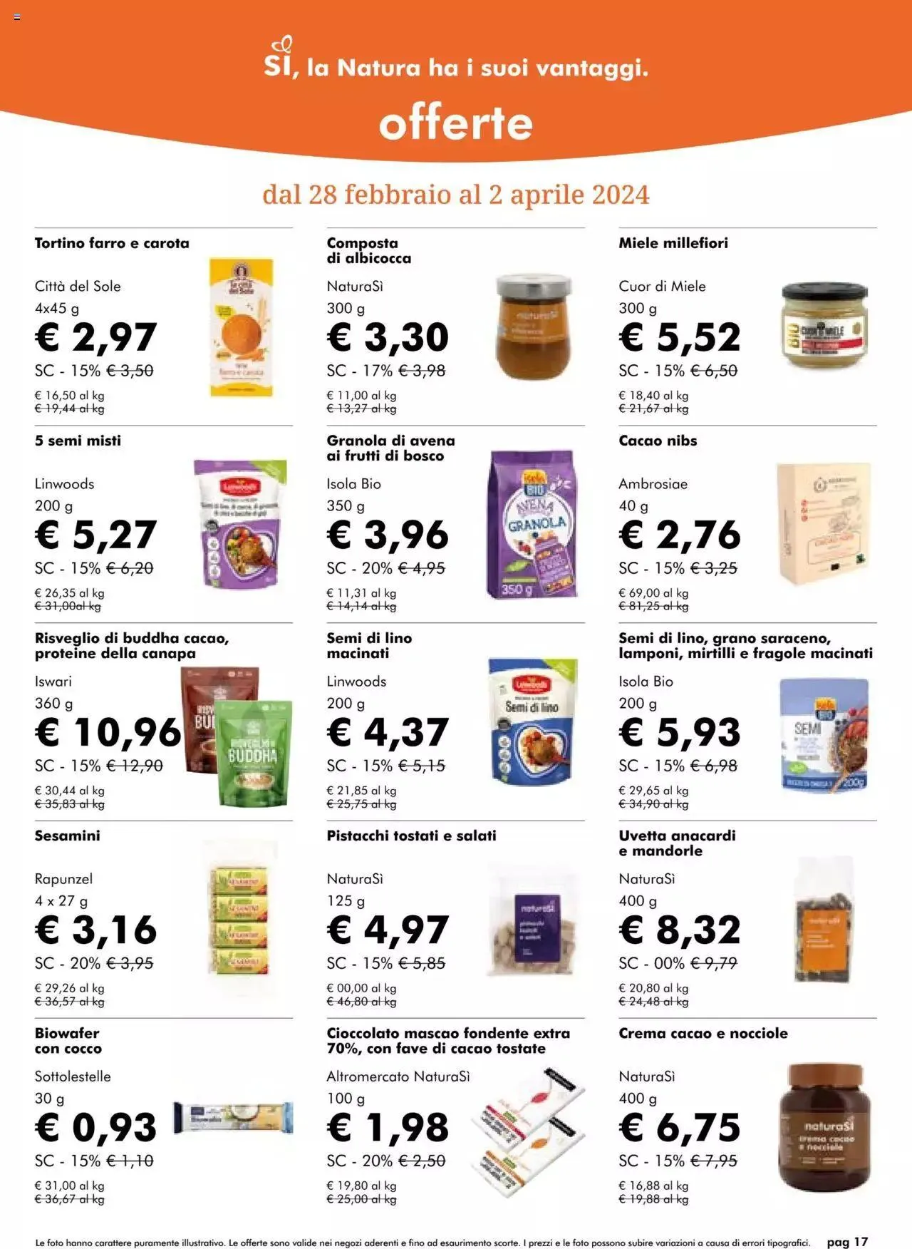Volantino Natura Sì da 28 febbraio a 2 aprile di 2024 - Pagina del volantino 17