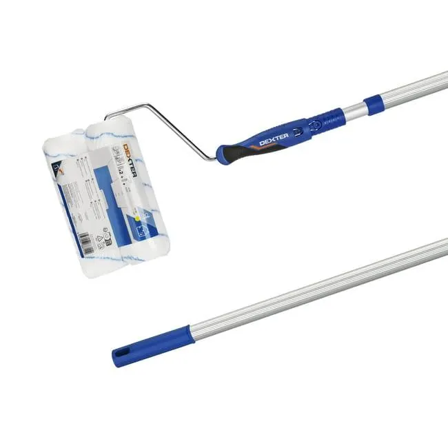 Minirullo per dipingere una superficie liscia e applicare un sottofondo kit pertica, rullo e ricambio 22 cm DEXTER 220 mm