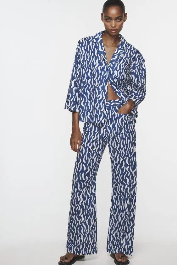 PANTALONI DRITTI STAMPATI