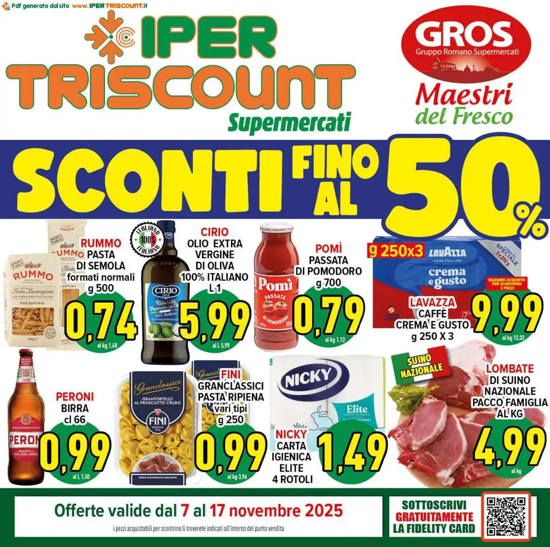 Volantino Iper Triscount da 7 novembre a 17 novembre di 2025 - Pagina del volantino 1
