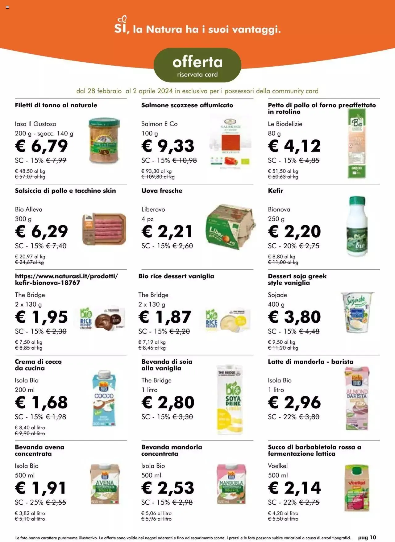 Volantino Natura Sì da 28 febbraio a 2 aprile di 2024 - Pagina del volantino 10