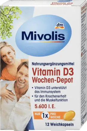 Vitamina D3 in capsule molli a lento rilascio dose settimanale, 5 g