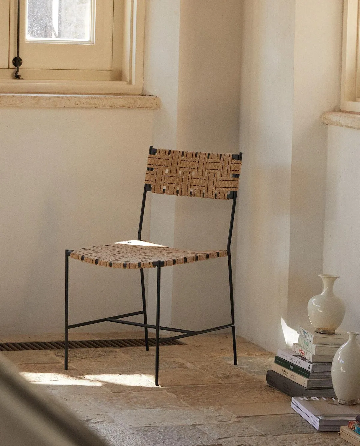 SEDIA METALLO INTRECCIO IUTA