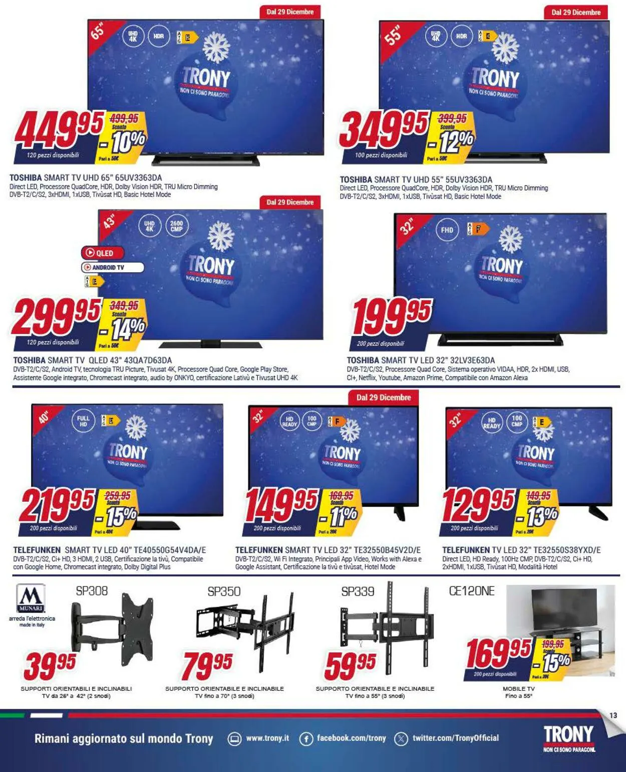 Trony - Palermo Volantino attuale da 27 dicembre a 17 gennaio di 2024 - Pagina del volantino 13